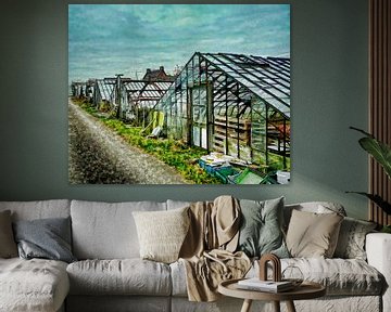 Oude druivenkassen in het Westland van Nicolaas Digi Art