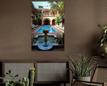 Riad Pool Aussicht Marrakesch von Dorothy Berry-Lound