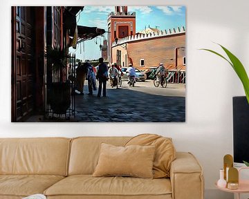 Straat in Marrakech van Dorothy Berry-Lound