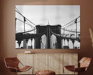 Le pont de Brooklyn de près II sur Walljar