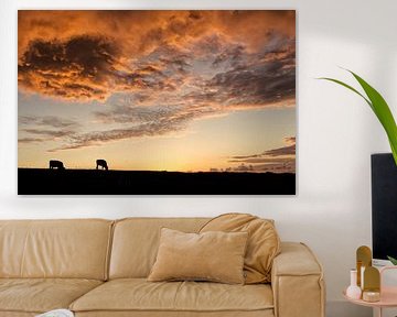 Kühe bei Sonnenuntergang von Lisa Bouwman