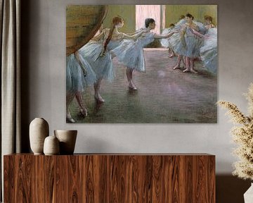 Edgar Degas,Dansers bij repetitie Pastel