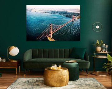 Luchtfoto Golden Gate Bridge van Walljar