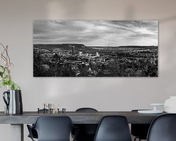 Panorama de Jena - noir et blanc