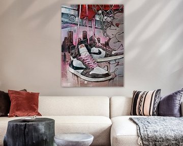 Nike air jordan 1 Travis Scott painting by Jos Hoppenbrouwers