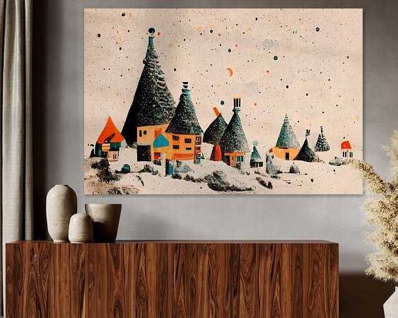 Voorbeeld van het werk in een kamer