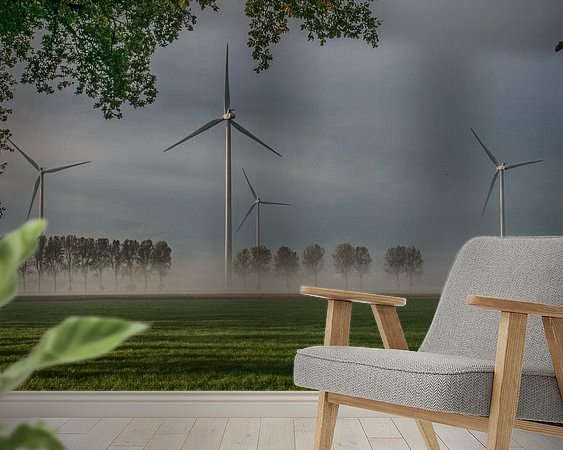 Voorbeeld van het werk in een kamer