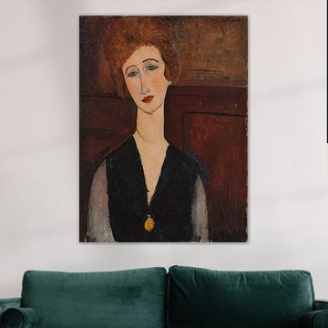 Portrait de femme d'Amedeo Modigliani (c. 1917-1918) sur Dina Dankers
