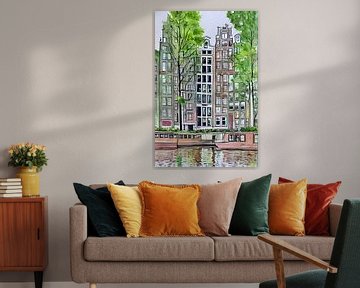 Amsterdam with a canal by renato daub