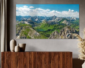 View over the Schrecksee to the Hochvogel and the Allgäu High Alps by Leo Schindzielorz