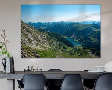 View of the Vilsalpsee from the Allgäu mountains by Leo Schindzielorz