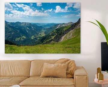 Blick aus dem Hintersteiner Tal auf das Oberallgäu von Leo Schindzielorz