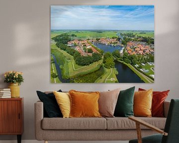 Blokzijl luchtfoto tijdens de zomer in Nederland van Sjoerd van der Wal Fotografie