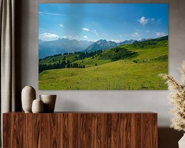 Flowery view of the Allgäu Alps from the Fellhorn by Leo Schindzielorz