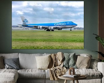 Landing KLM Cargo Boeing 747-400ERF. van Jaap van den Berg