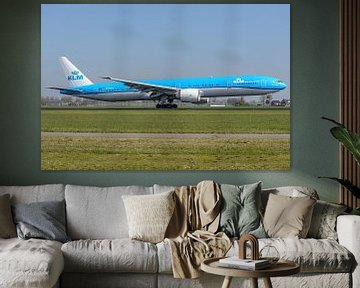 Landung einer Boeing 777-300 der KLM, Registrierung PH-BVO. von Jaap van den Berg