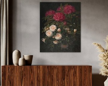 Camellias and rhododendrons, Johan Laurentz Jensen