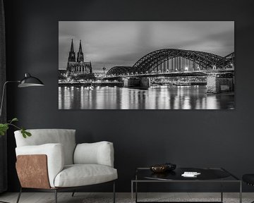 Le Dom et le pont Hohenzollern à Cologne, Allemagne sur Henk Meijer Photography