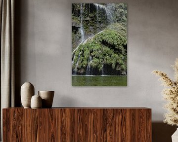 Waterfall in Mexico from a boat. by Erik de Rijk