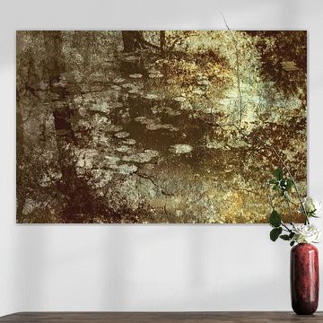 Reflections in a forest lake