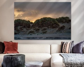 Sunrise over the dunes of De Haan
