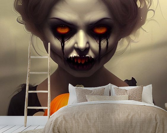 Voorbeeld van het werk in een kamer