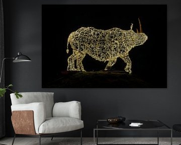 Rhino als lichtinstallatie en decoratie