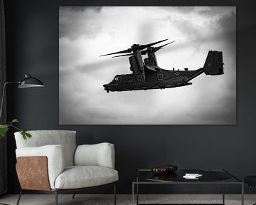 Bell Boeing V-22 Osprey in zwart- wit van Robbert De Reus