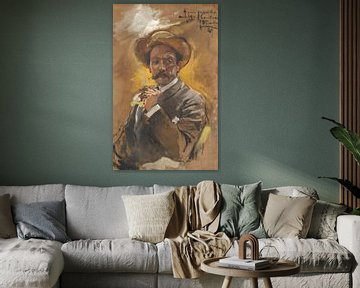 Portret van de schilder Francesco Santoro, Joaquín Sorolla y Bastida