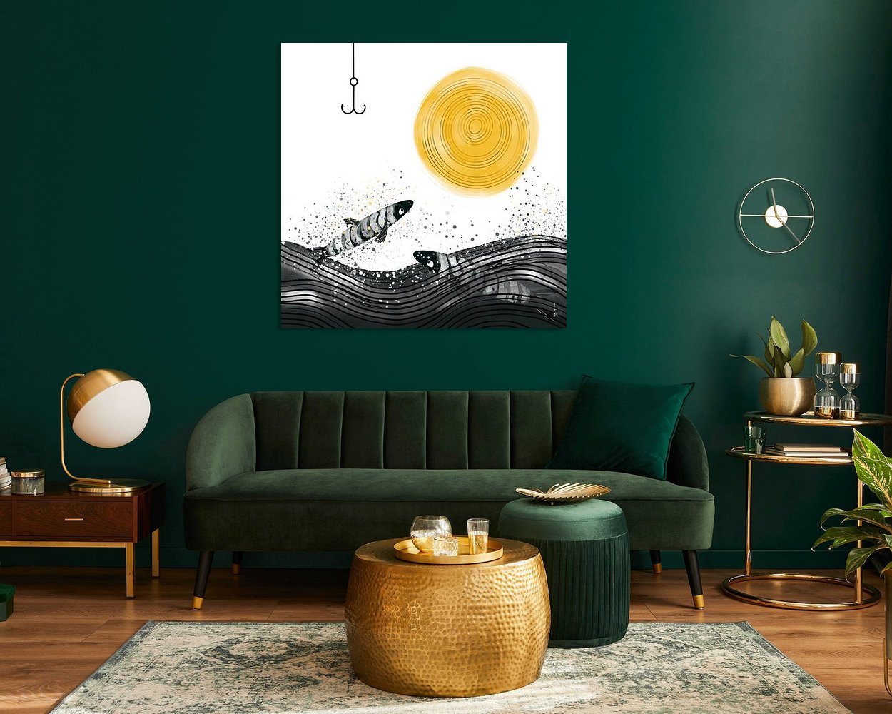 Voorbeeld van het werk in een kamer