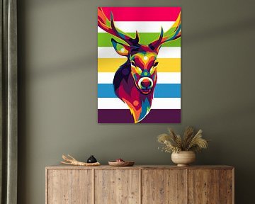 The Wild Deer in Pop Art Style by Lintang Wicaksono