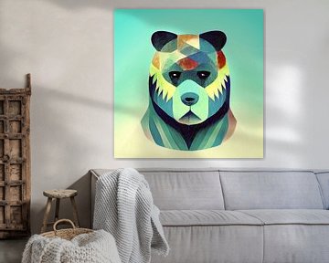 Le portrait de Blue Bear sur Vlindertuin Art