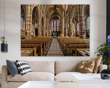 Interieur van een rooms katholieke kerk