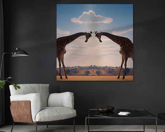 Voorbeeld van het werk in een kamer