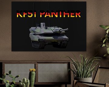 KF51 Panther Low Poly Art Grey Gift van Maldure -