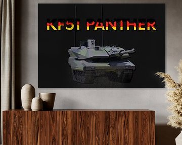 KF51 Panther Low Poly Art Grau Geschenk von Maldure -