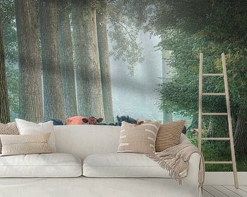 Cows in the Green Forest