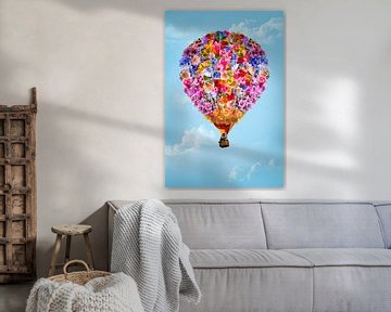 Blumen-Heißluftballon von Klaartje Majoor