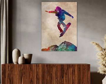 snowboard sport kunst #snowboard van JBJart Justyna Jaszke