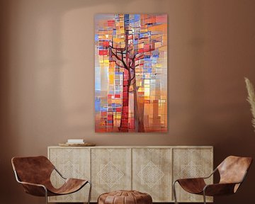 Mondrian-Baum 2 von Niek Traas