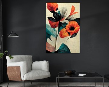 Stylish Floral Design Creative Abstract