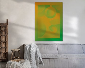 Psychedelisch Abstracte Cirkels - Felle kleur V3 van Pim Haring