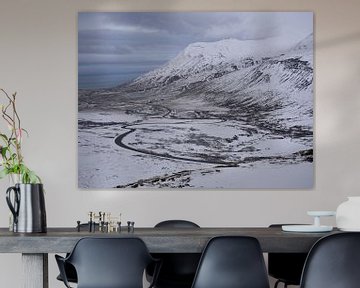 IJslands landschap met sneeuw van Judith van Wijk