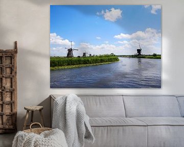 De molens van Kinderdijk in Nederland van Judith van Wijk