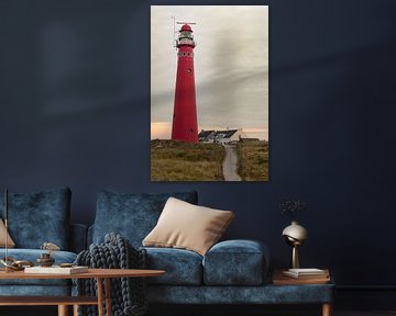 Leuchtturm in den Dünen auf der Insel Schiermonnikoog in den Dünen von Sjoerd van der Wal