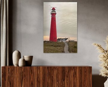 Leuchtturm in den Dünen auf der Insel Schiermonnikoog in den Dünen von Sjoerd van der Wal Fotografie