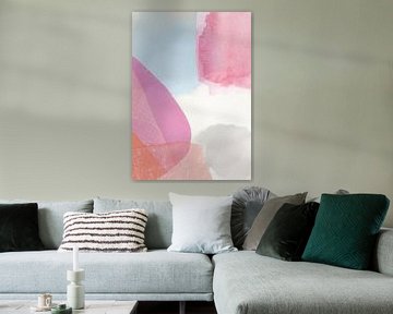 Abstract collage on a background of watercolor by Studio Allee