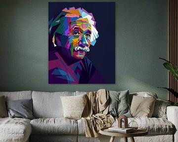 Albert Einstein pop art sur GhostArt