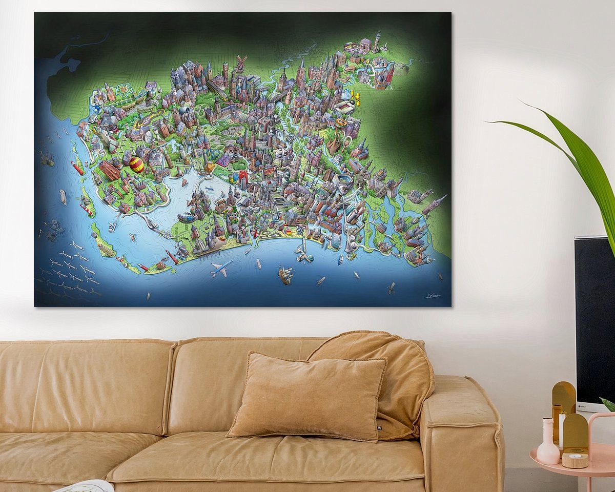 Example of the artwork in a room