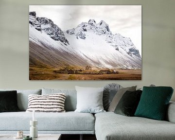 Viking village, Stokksnes, IJsland van Melissa Peltenburg